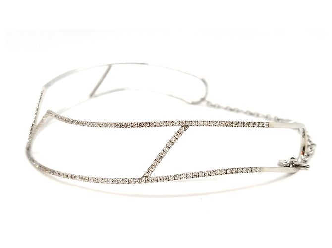 Autre Marque Girocollo in oro bianco e diamanti 3,83 carati Argento - vista 8