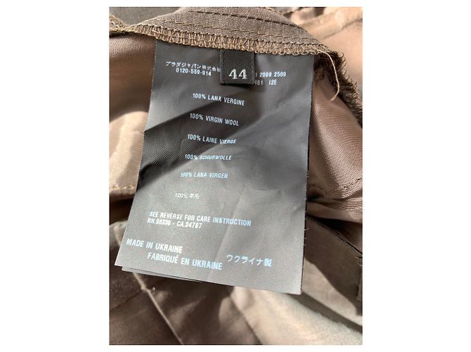 Pantalones Prada de lana taupe Gris pardo - vista 4