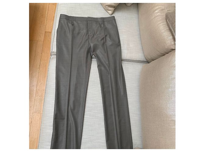Pantalones Prada de lana taupe Gris pardo - vista 6