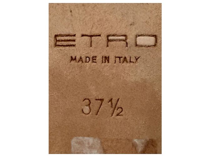 Etro Goldene Leder-Absätze mit Schleife - Ansicht 8