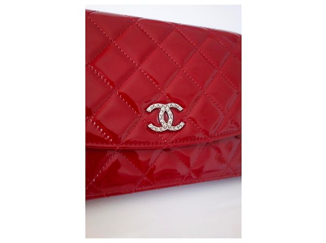 Wallet On Chain Portafoglio su Chain Chanel Rosso - vista 6