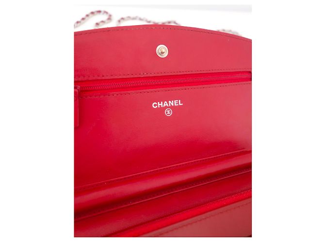 Wallet On Chain Portafoglio su Chain Chanel Rosso - vista 7