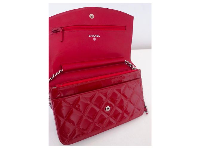Wallet On Chain Portafoglio su Chain Chanel Rosso - vista 8