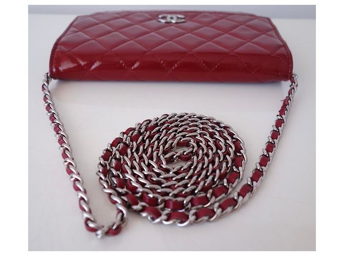 Wallet On Chain Portafoglio su Chain Chanel Rosso - vista 9