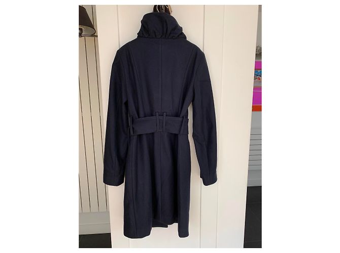 Abrigo de lana Patrizia Pepe azul marino talla 44 - vista 2