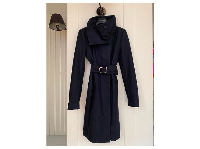 Abrigo de lana Patrizia Pepe azul marino talla 44 - vista 3