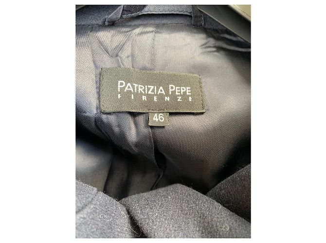 Abrigo de lana Patrizia Pepe azul marino talla 44 - vista 4