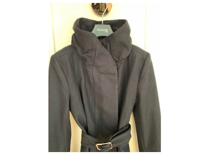 Abrigo de lana Patrizia Pepe azul marino talla 44 - vista 5