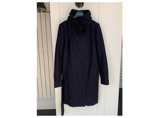 Abrigo de lana Patrizia Pepe azul marino talla 44 - vista 7
