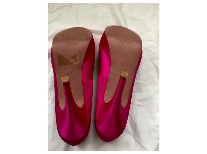 Peeptoes Kurt Geiger in raso fuschia - vista 4