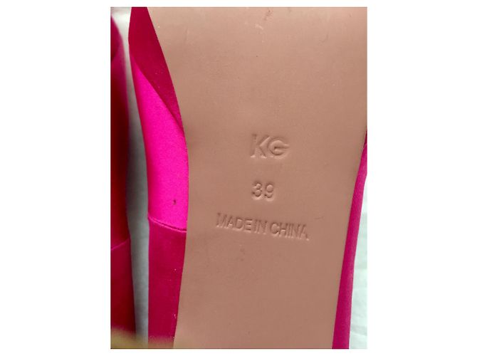Peeptoes Kurt Geiger in raso fuschia - vista 5