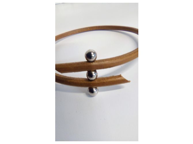 Hermès Collana girocollo  3 palle Cognac - vista 2