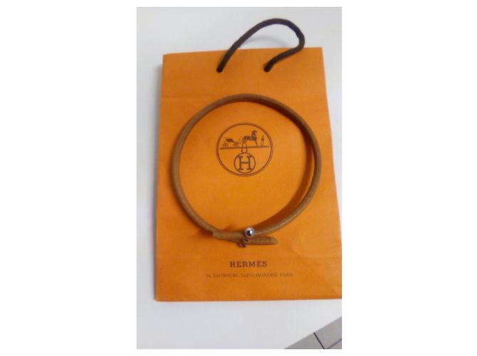Hermès Collana girocollo  3 palle Cognac - vista 7