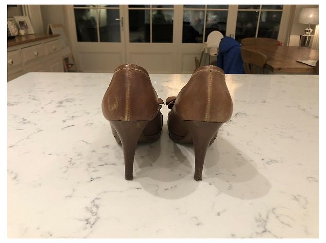 Miu Miu Peeptoe Pumps mit Bogen Braun - Ansicht 6