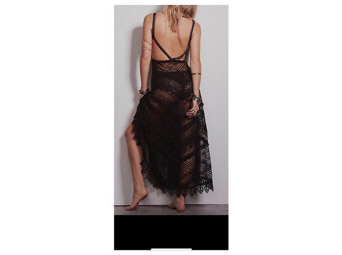 Abito in pizzo nero Free People Taglia M - vista 3
