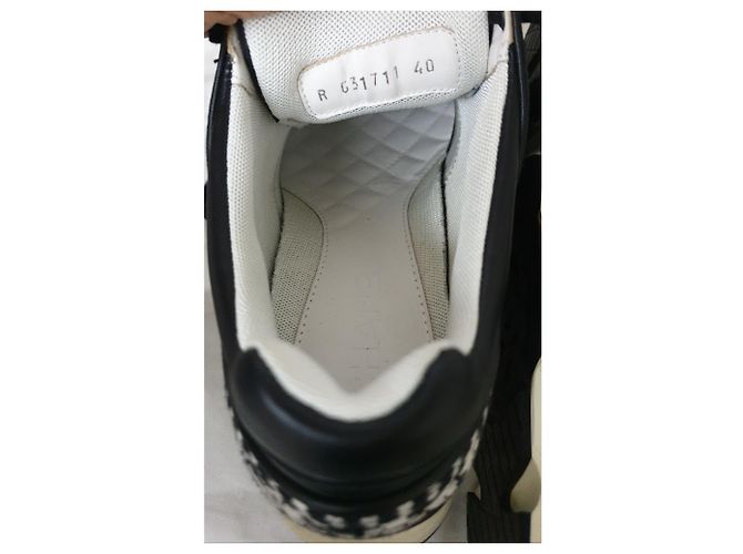 Sneakers Chanel in pelle nera Nero - vista 5