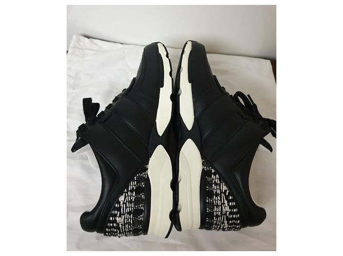 Sneakers Chanel in pelle nera Nero - vista 6