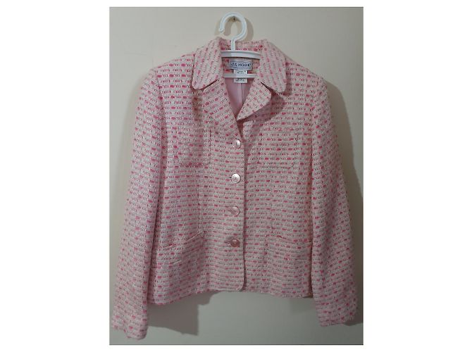 Vintage Blazer J. g. Hook rosa e bianco in acrilico - vista 2