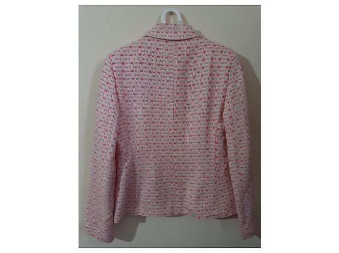 Vintage Blazer J. g. Hook rosa e bianco in acrilico - vista 4
