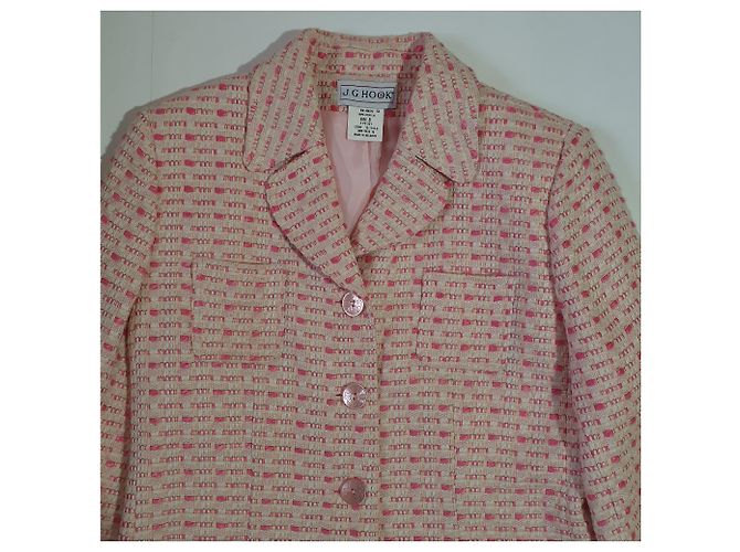 Vintage Blazer J. g. Hook rosa e bianco in acrilico - vista 5