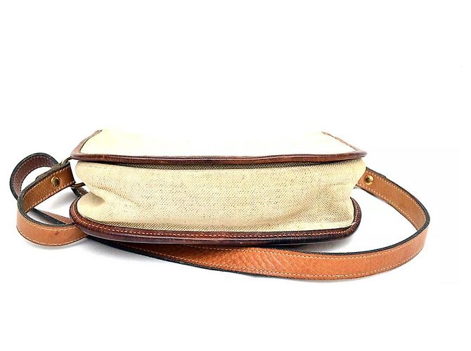 Pliage Piccola borsa a tracolla Longchamp in tela color crema Crudo - vista 3