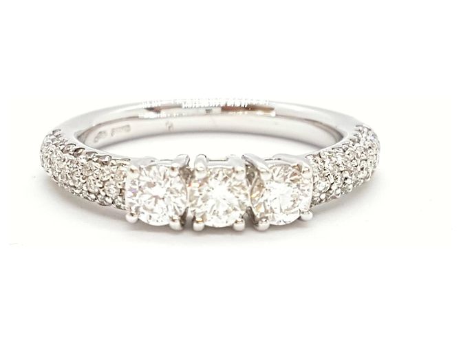 Autre Marque Anello in oro bianco e diamanti 18 carati 55 FR Argento - vista 4
