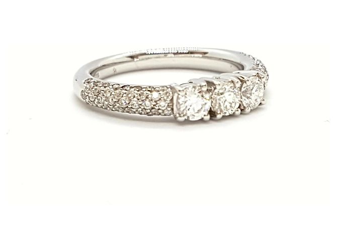 Autre Marque Anello in oro bianco e diamanti 18 carati 55 FR Argento - vista 5