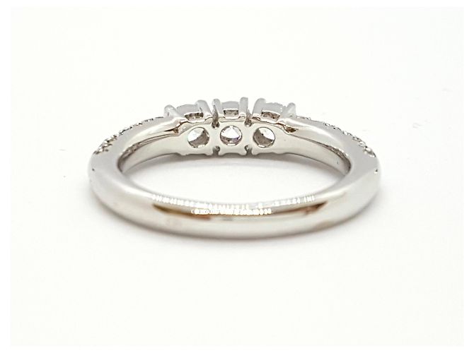Autre Marque Anello in oro bianco e diamanti 18 carati 55 FR Argento - vista 6