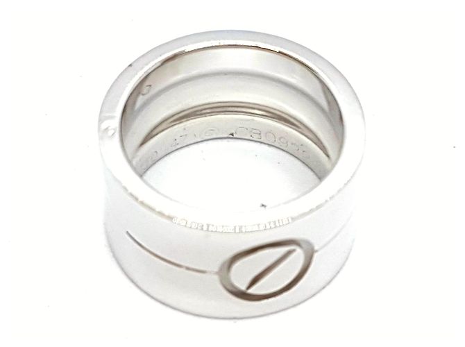 Cartier Love Ring aus Weißgold Größe 47 Silber - Ansicht 4