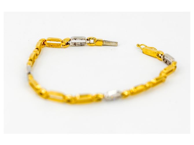 Autre Marque Bracciale in oro giallo e bianco con diamanti 18 carati D'oro - vista 2