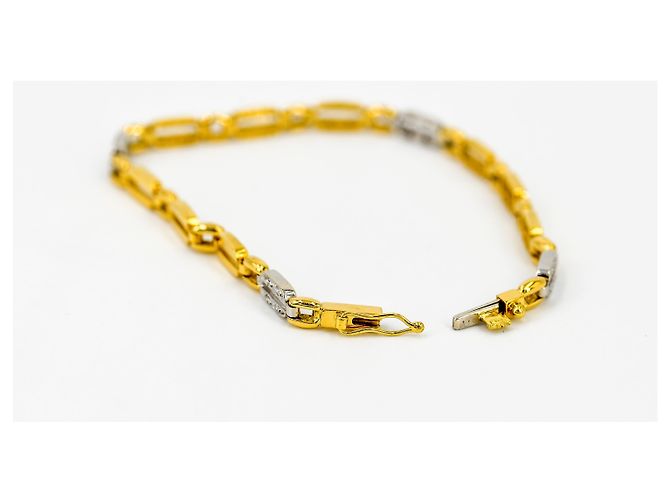 Autre Marque Bracciale in oro giallo e bianco con diamanti 18 carati D'oro - vista 3