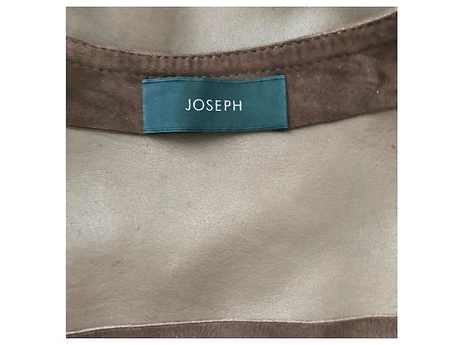 Joseph Kleid aus Wildleder Lammfell Dunkelbraun - Ansicht 8