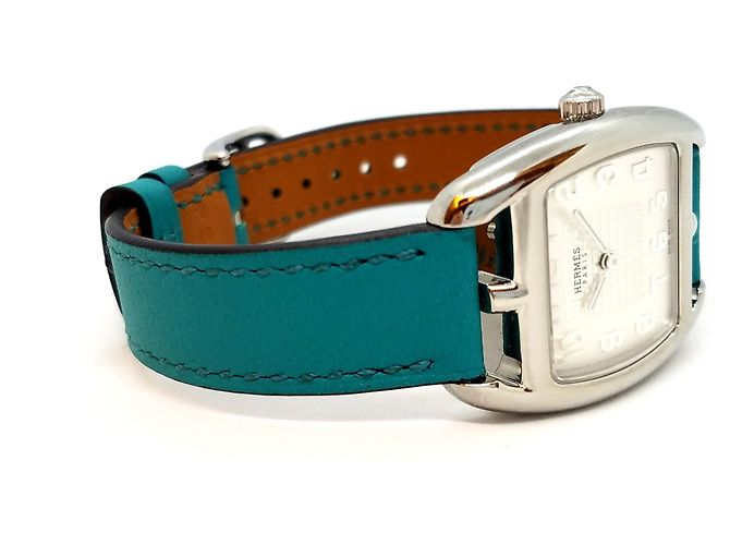 Reloj Hermès Cap Code Tonneau PM Acero Plata - vista 9