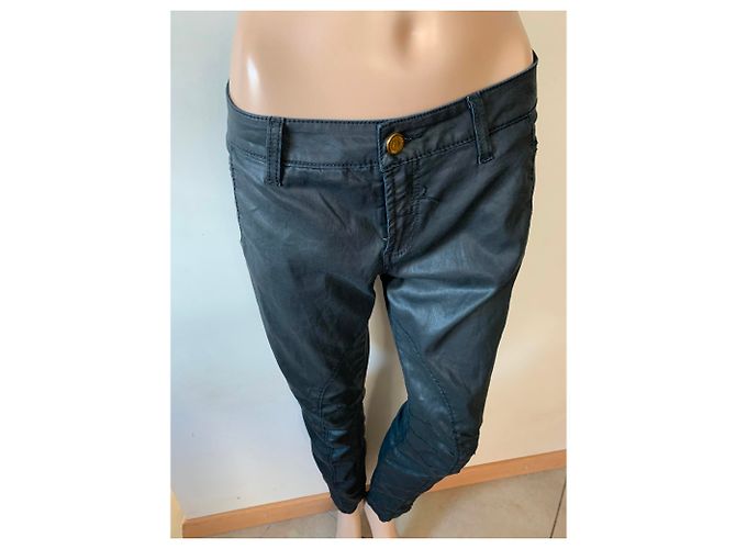 Autre Marque Calças de ganga de algodão e elastano pretas 29 US Preto - vista 2
