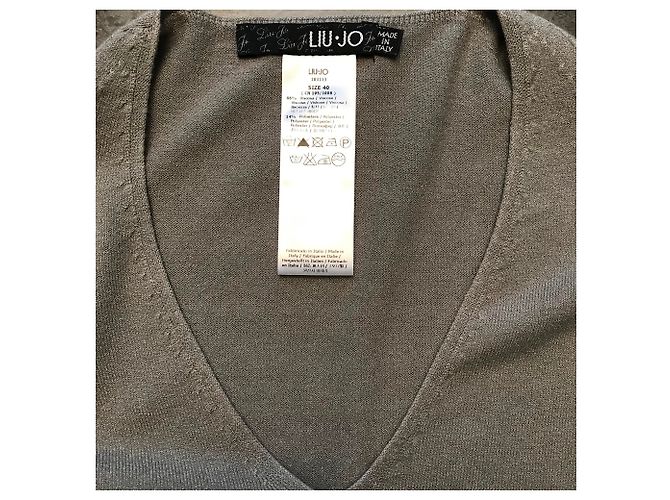 Jersey Liu.Jo Gris con Cuello en V Ajustado - vista 3