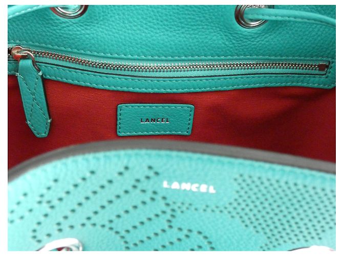Borsa a secchiello Lancel Le Huit blu in pelle Blu chiaro Turchese - vista 10