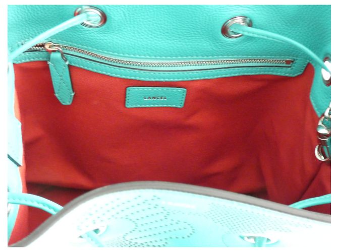 Borsa a secchiello Lancel Le Huit blu in pelle Blu chiaro Turchese - vista 11