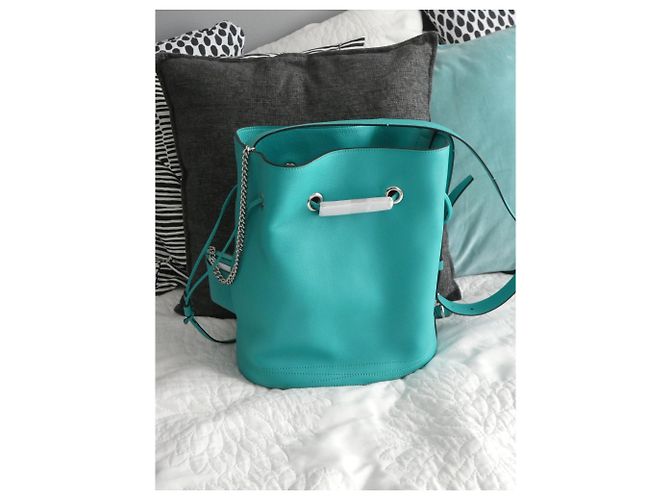 Borsa a secchiello Lancel Le Huit blu in pelle Blu chiaro Turchese - vista 14