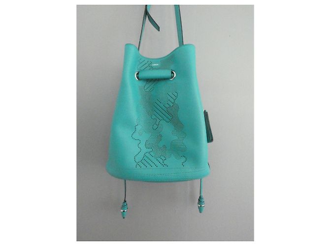 Borsa a secchiello Lancel Le Huit blu in pelle Blu chiaro Turchese - vista 16
