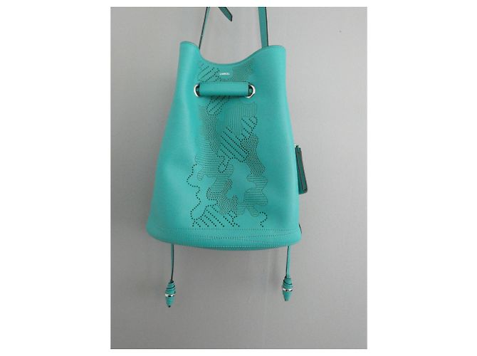 Borsa a secchiello Lancel Le Huit blu in pelle Blu chiaro Turchese - vista 18