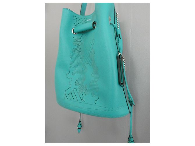Borsa a secchiello Lancel Le Huit blu in pelle Blu chiaro Turchese - vista 19