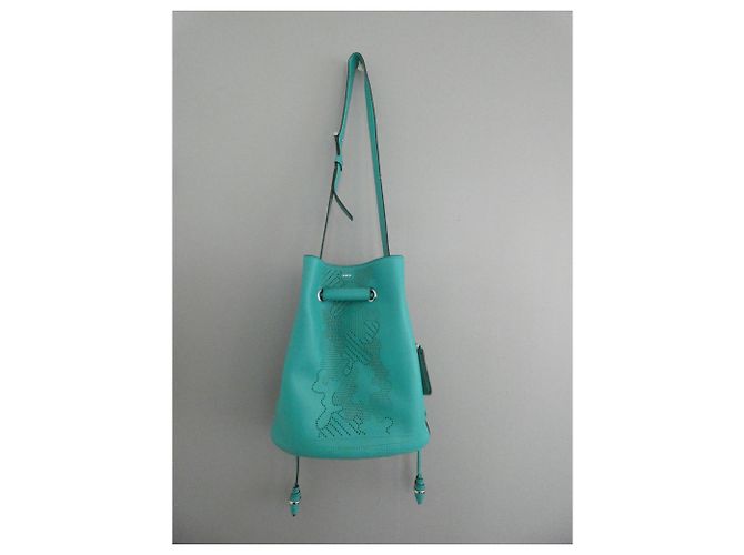 Borsa a secchiello Lancel Le Huit blu in pelle Blu chiaro Turchese - vista 20