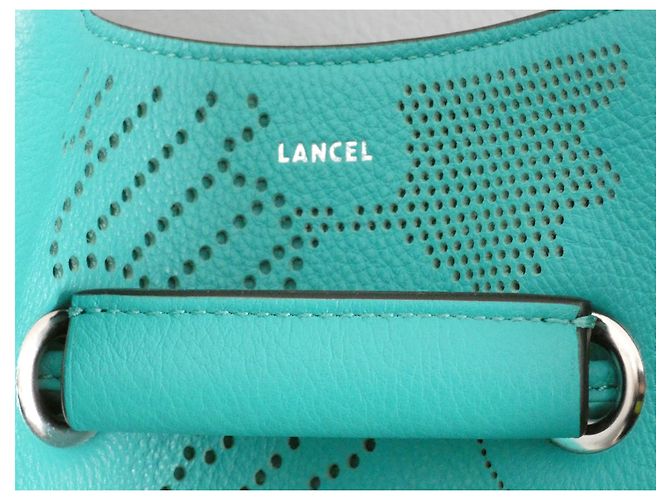 Borsa a secchiello Lancel Le Huit blu in pelle Blu chiaro Turchese - vista 4
