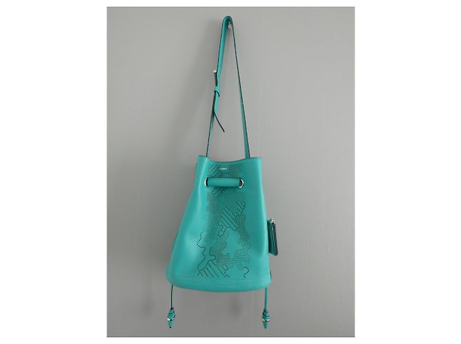 Borsa a secchiello Lancel Le Huit blu in pelle Blu chiaro Turchese - vista 5