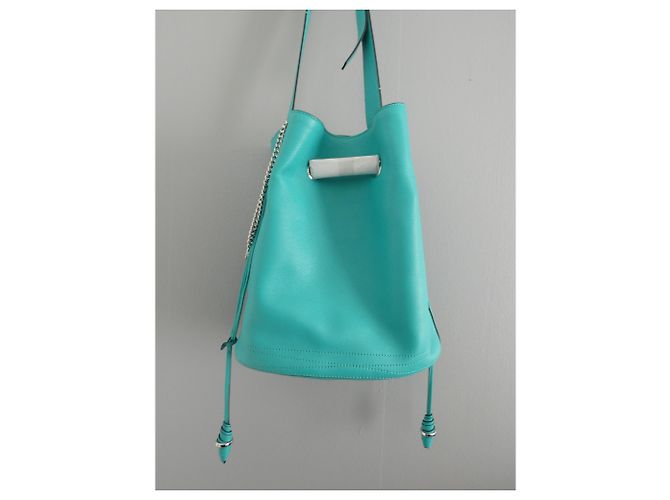 Borsa a secchiello Lancel Le Huit blu in pelle Blu chiaro Turchese - vista 6