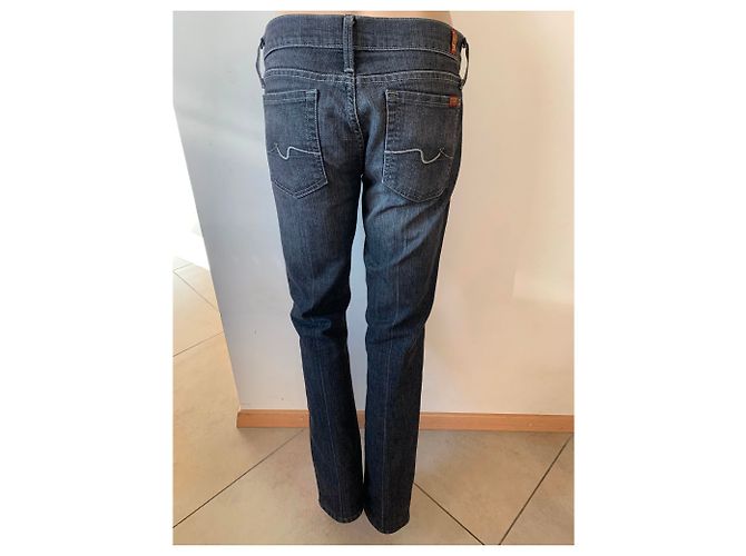 Jeans 7 For All Mankind Grigio Cotone Elastan 29 - vista 3