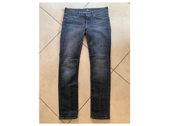 Jeans 7 For All Mankind Grigio Cotone Elastan 29 - vista 5