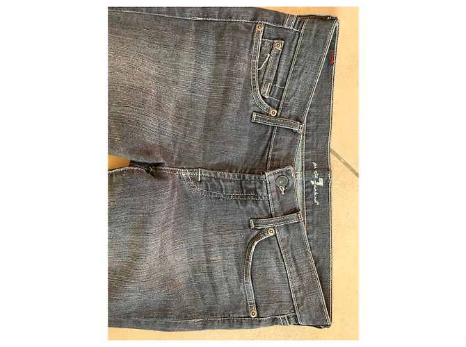 Jeans 7 For All Mankind Grigio Cotone Elastan 29 - vista 6