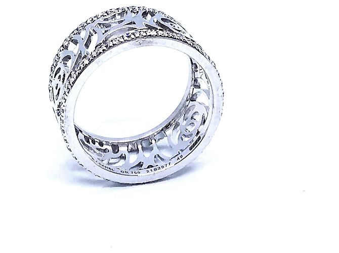 Anello Chanel Camellia in oro bianco e diamanti misura 49 Argento - vista 10