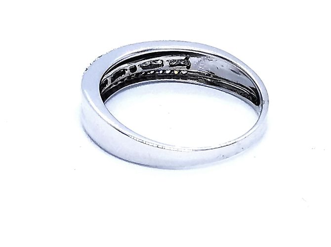 Autre Marque Weißgold Diamantring 0,46 ct Größe 58 Silber - Ansicht 5